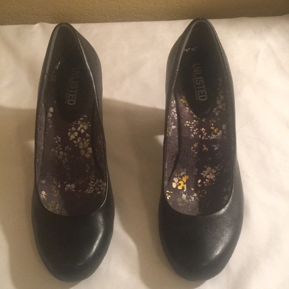 unlisted black heels